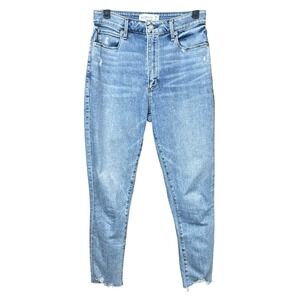 Abercrombie & Fitch Curve Love High Rise Super Skinny Ankle Distressed Jeans 2r